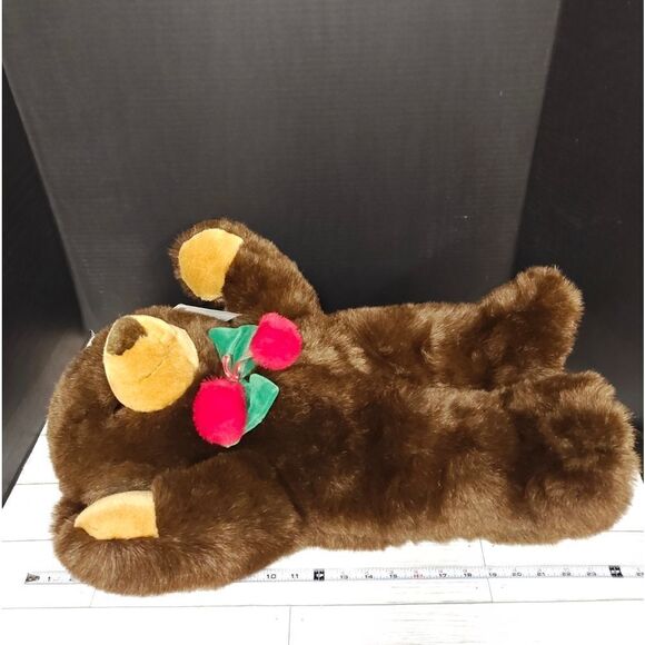 JC Penney Collection Dark Brown 24” Holiday Teddy Bear Stuffed Vintage Toy - Picture 7 of 8